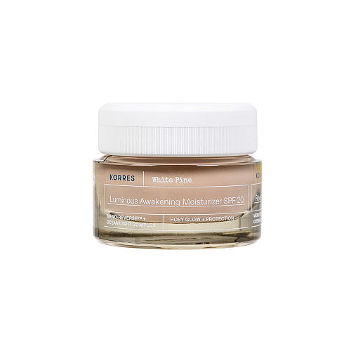 Korres White Pine Luminous Awakening Moisturizer Spf20 Κρέμα Προσώπου Ημέρας Λευκή Πεύκη για Αναζωογόνηση & Λάμψη, 40ml