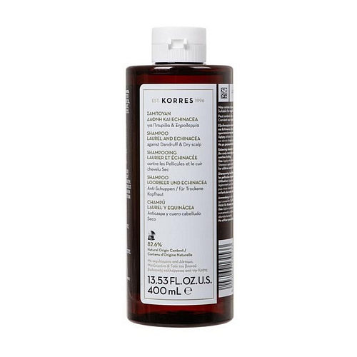 Korres Δάφνη & Echinacea Σαμπουάν Kατά της Πιτυρίδας & της Ξηροδερμίας για Βαμμένα Μαλλιά 400ml
