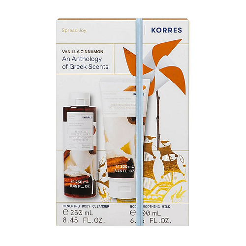 Korres Promo Vanilla Cinnamon Κρεμώδες & Ζεστό Άρωμα Βανίλιας & Κανέλας Ενυδατικό Γαλάκτωμα 200ml & Αφρόλουτρο 250ml