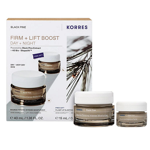 Korres Black Pine Firm Lift Boost Day + Night Σετ Περιποίησης για Σύσφιξη 2τμχ