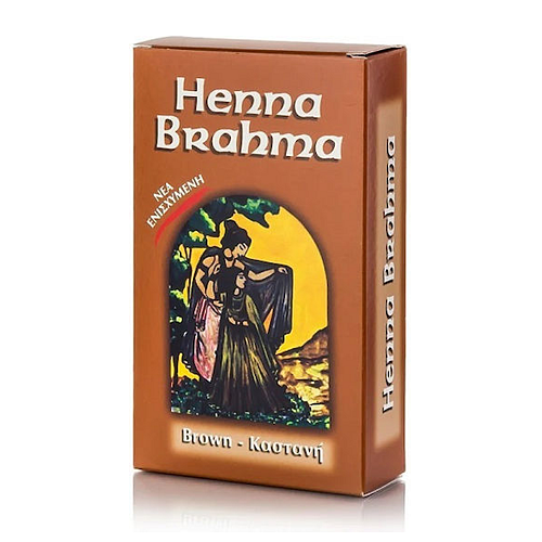 Henna Brahma Powder Henna Χωρίς Αμμωνία Καστανή 80gr