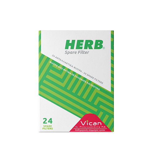 Vican Πίπες Τσιγάρων Herb Πράσινο 24τμχ