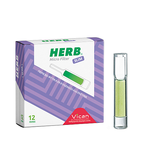 Vican Πίπες Τσιγάρων Herb 6mm Πράσινο 12τμχ
