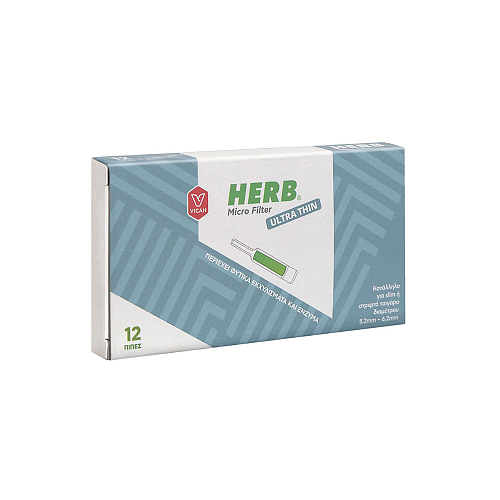 Vican Herb Micro Filter Ultra Thin Φίλτρα για Πολύ Λεπτό Τσιγάρο, 12τμχ.