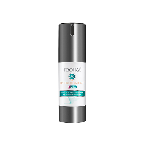 Froika AC Tinted Light 24ωρη Ενυδατική Κρέμα Προσώπου Ημέρας με Χρώμα και SPF20 κατά των Ατελειών & της Ακμής με Υαλουρονικό Οξύ 30ml