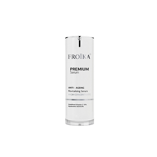 Froika Premium Ενυδατικό & Αντιγηραντικό Serum Προσώπου με Βιταμίνη C & Πεπτίδια για Αποτοξίνωση & Λάμψη 30ml