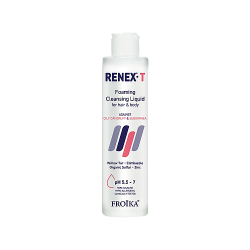 Froika Renex-T Shampoo Αφρίζον Υγρό Καθαρισμού Σώματος και Κεφαλής για Ρύθμιση Λιπαρότητας & Ανακούφιση Δέρματος, 200ml