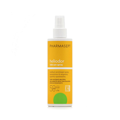 Pharmasept Heliodor SPF50 Αδιάβροχο Παιδικό Αντηλιακό Spray για Πρόσωπο & Σώμα 165ml