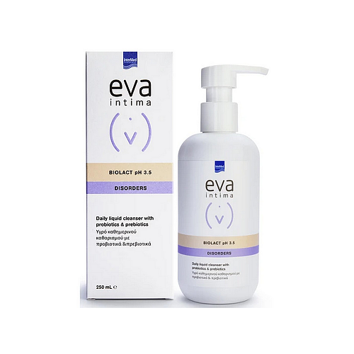 Intermed Eva Intima Biolact pH 3.5 Disorders Υγρό Καθημερινού Καθαρισμού με Προβιοτικά και Πρεβιοτικά, 250ml
