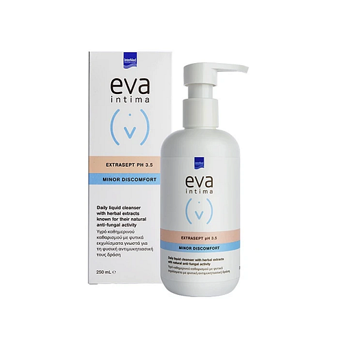 Intermed Eva Intima Extrasept Υγρό Καθημερινού Καθαρισμού Ευαίσθητης Περιοχής με Φυσική Αντιμυκητιασική Προστασία, 250ml