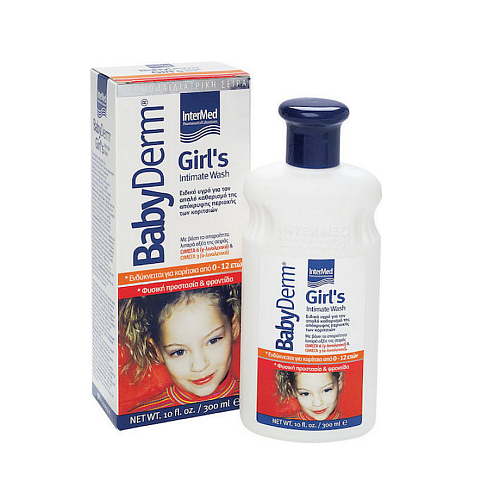 InterMed Παιδικό Αφρόλουτρο Babyderm Girls Intimate Wash για την Ευαίσθητη Περιοχή σε Μορφή Κρέμας 300ml 3110