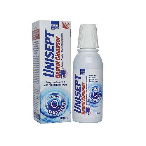 InterMed Unisept Dental Cleanser Στοματικό Διάλυμα Καθημερινής Προστασίας κατά της Πλάκας & της Κακοσμίας 250ml