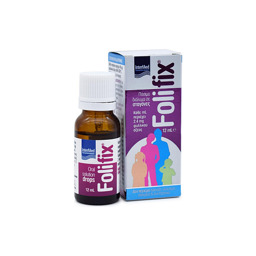 InterMed Folifix Drops Βιταμίνη για την Υγεία του Νευρικού Συστήματος 12ml