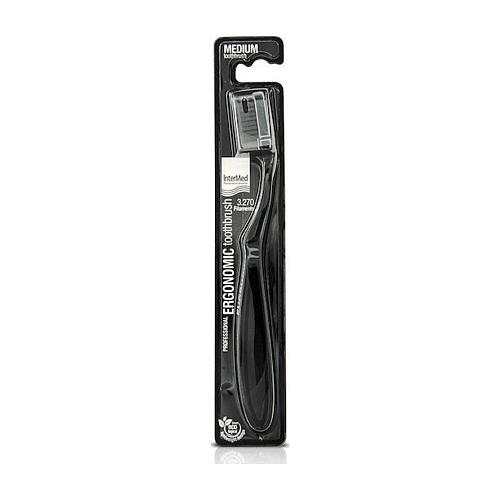 InterMed Professional Ergonomic Toothbrush Οδοντόβουρτσα Medium Μαύρο