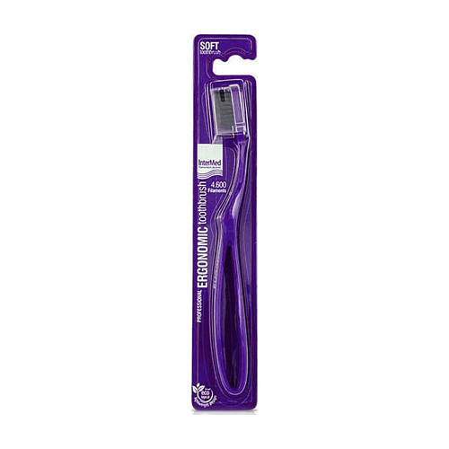 InterMed Professional Ergonomic Toothbrush Οδοντόβουρτσα Medium Μωβ