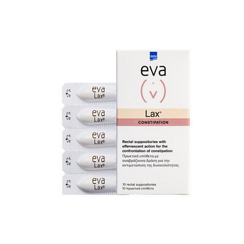 InterMed Eva Constipation Lax Υπόθετα για Δυσκοιλιότητα 10τμχ