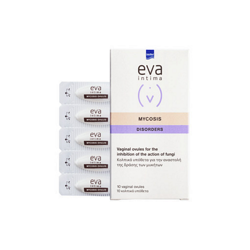 InterMed Eva Intima Mycosis Disorders Κολπικά Υπόθετα με Αντιμικροβιακή Δράση με Χαμομήλι