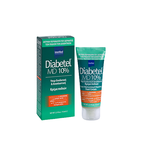 InterMed Diabetel MD 10% Ενυδατική Κρέμα για Διαβητικό Πόδι με Ουρία 75ml