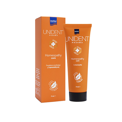 InterMed Unident Pharma Homeopathy Care Οδοντόκρεμα Χωρίς Φθόριο 75ml
