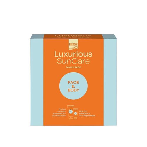 InterMed Luxurious Suncare Family Pack Σετ με Αντηλιακό Προσώπου & Αντηλιακό Σώματος SPF50 2τμχ