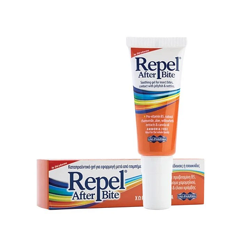 UNI-PHARMA Repel After Bite Gel για Μετά το Τσίμπημα σε Σωληνάριο Κατάλληλο για Παιδιά 20ml