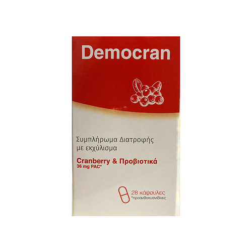 Demo Democran Cranberry Συμπλήρωμα με Προβιοτικά 36mg 28 κάψουλες