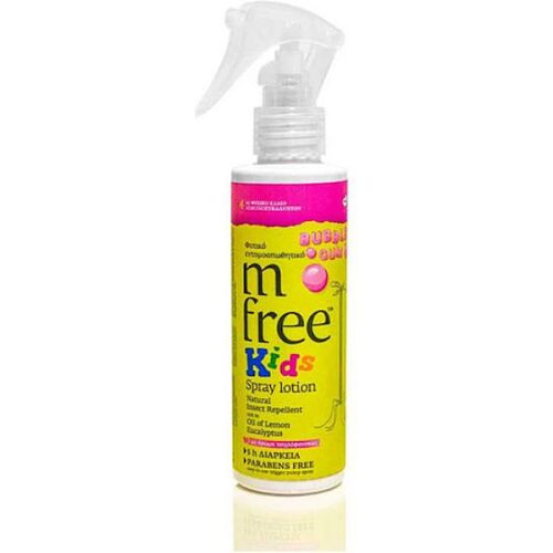 M Free Kids Εντομοαπωθητική Λοσιόν σε Spray Bubble Gum Κατάλληλη για Παιδιά 125ml