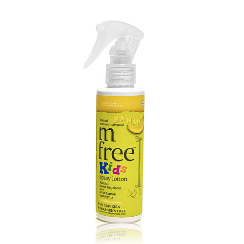 M Free Kids Εντομοαπωθητική Λοσιόν σε Spray Banana Κατάλληλη για Παιδιά 125ml