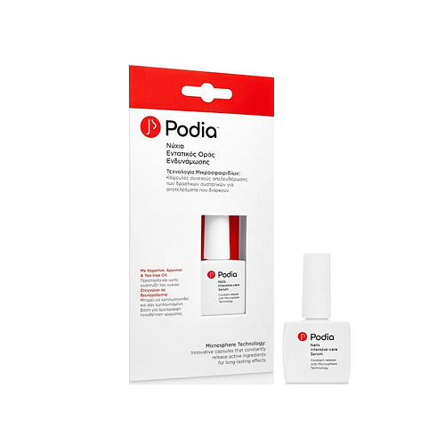 Podia Nails Intensive-Care Serum Σκληρυντικό με Βιταμίνες & Κερατίνη με Πινέλο 10ml