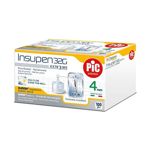 PiC Solution Βελόνες Ινσουλίνης 32G 100τμχ