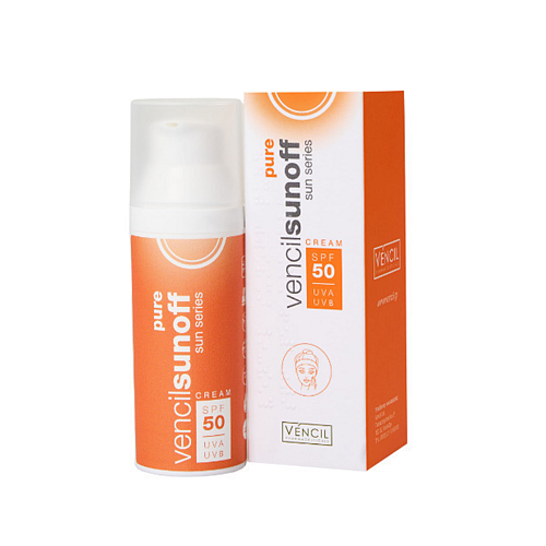 Vencil Sunoff Pure Cream Αντηλιακή Κρέμα Προσώπου SPF50 50ml