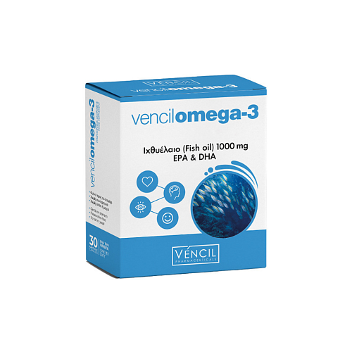 Vencil Omega - 3 Ιχθυέλαιο 1000mg 30 κάψουλες