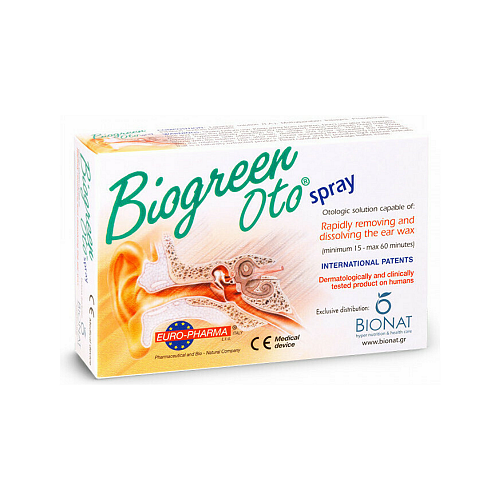 Bionat Biogreen Oto Spray για Καθαρισμό Αυτιών 1τμχ