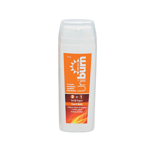 UNI-PHARMA Uniburn After Sun Gel για Πρόσωπο και Σώμα με Γιαούρτι & Υαλουρονικό Οξύ 50ml