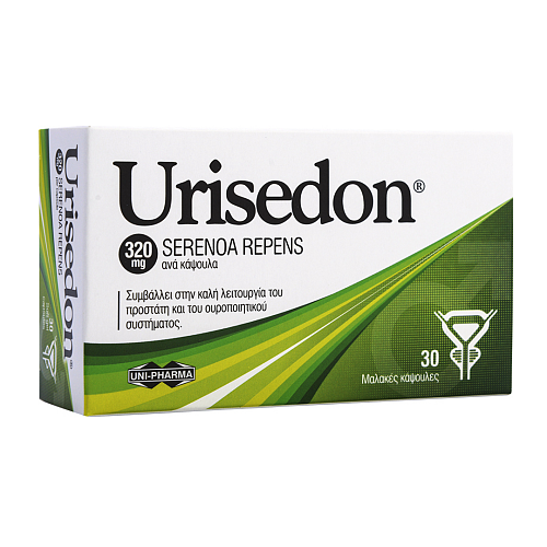 UNI-PHARMA Urisedon 320mg Συμπλήρωμα για την Υγεία του Προστάτη 30 μαλακές κάψουλες