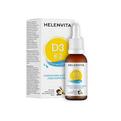Helenvita D3-K2 Drops Βιταμίνη για Ενίσχυση του Ανοσοποιητικού & την Υγεία των Οστών 200iu 20ml