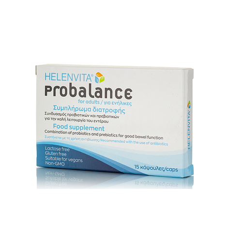 Helenvita Probalance Συμπλήρωμα με Προβιοτικά & Πρεβιοτικά 15 κάψουλες