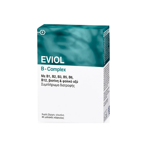 Eviol B-Complex Βιταμίνη για Ενέργεια, Ενίσχυση του Ανοσοποιητικού & το Νευρικό Σύστημα 60 μαλακές κάψουλες