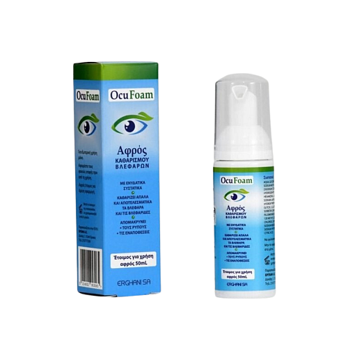 Erghani Ocu Foam Αφρός για Ερεθισμένα Μάτια & Βλεφαρίτιδα 50ml