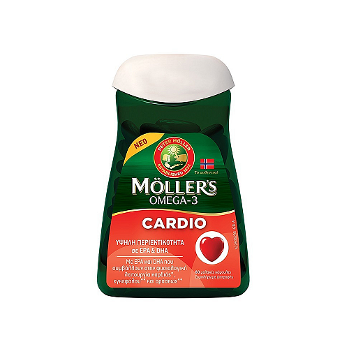 Moller's Omega-3 Cardio Μουρουνέλαιο και Ιχθυέλαιο 60 μαλακές κάψουλες