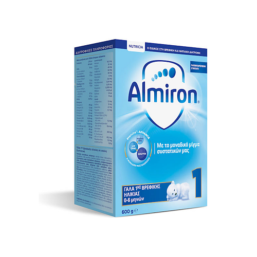 Nutricia Γάλα σε Σκόνη Almiron 1 για 0+ Μηνών 600gr