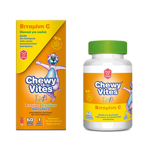 Vican Chewy Vites Kids Multi Vitamin Plus Πολυβιταμίνη για Ενίσχυση του Ανοσοποιητικού, τα Μαλλιά & τo Δέρμα 60 ζελεδάκια