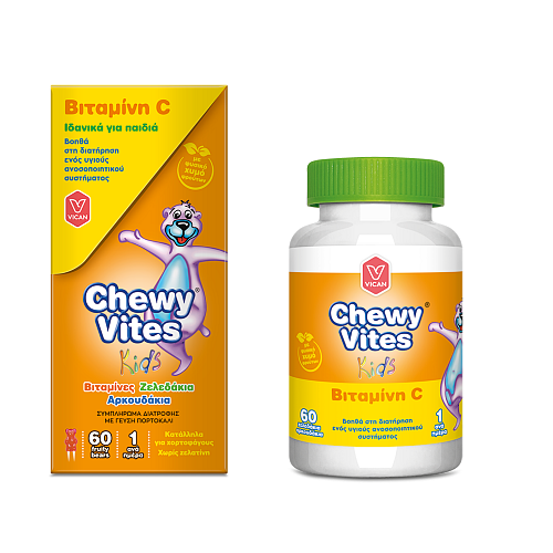 Vican Chewy Vites Σίδηρος & Πολυβιταμίνες Κατάλληλο για Παιδιά με Βιταμίνη C 60 ζελεδάκι