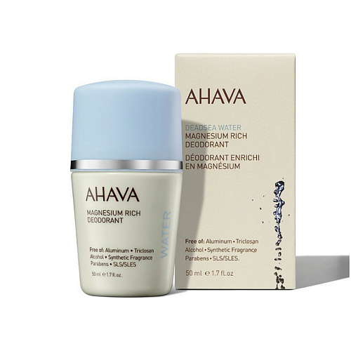Ahava Deadsea Water Magnesium Rich Αποσμητικό σε Roll-On Χωρίς Αλουμίνιο 50ml