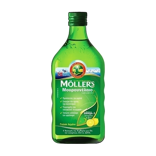 Moller's Cod Liver Oil Μουρουνέλαιο Κατάλληλο για Παιδιά 250ml Λεμόνι