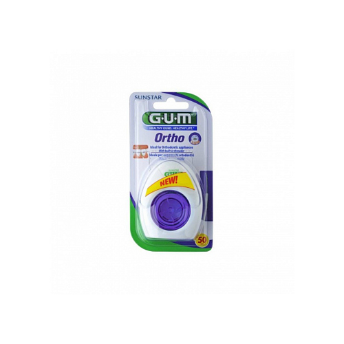 GUM Ortho Waxed Floss, 50 τμχ