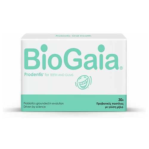 BioGaia Prodentis For Teeth & Gums Συμπλήρωμα με Προβιοτικά 30 παστίλιες Μήλο