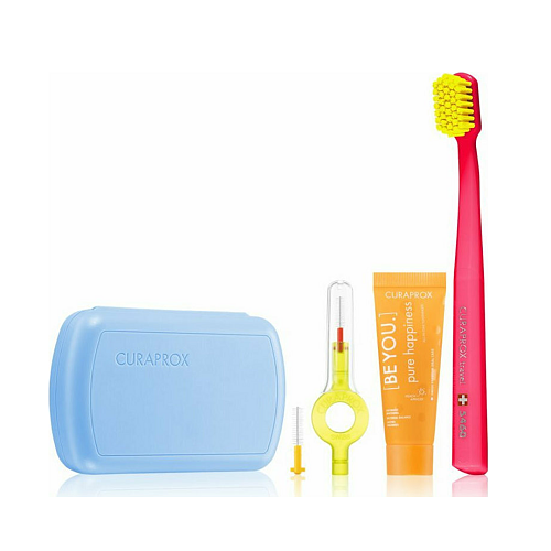 Curaprox Be You Travel Set Οδοντόβουρτσα Ultra Soft Γαλάζιο