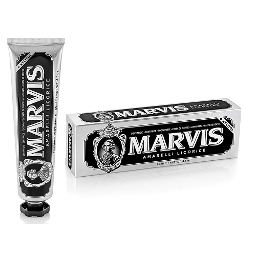 Marvis Amarelli Licorice Οδοντόκρεμα για Ουλίτιδα , Πλάκα & Τερηδόνα 85ml