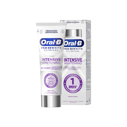 Oral-B Pro 3D White Clinical Radiant White Οδοντόκρεμα 75 ml